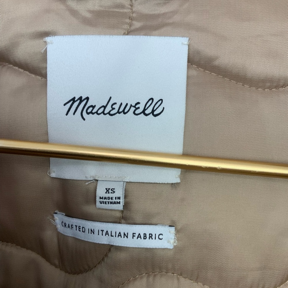 Madewell Beige Quilted Puffer Coat - Picture 5 of 8